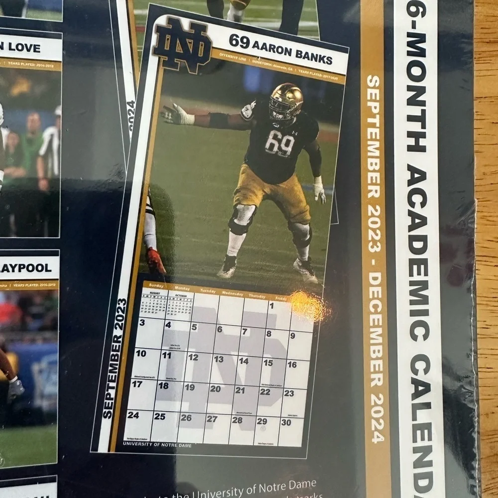 New Notre Dame Fighting Irish Football 12x12 Wall Calendar 2023/2024 by Turner